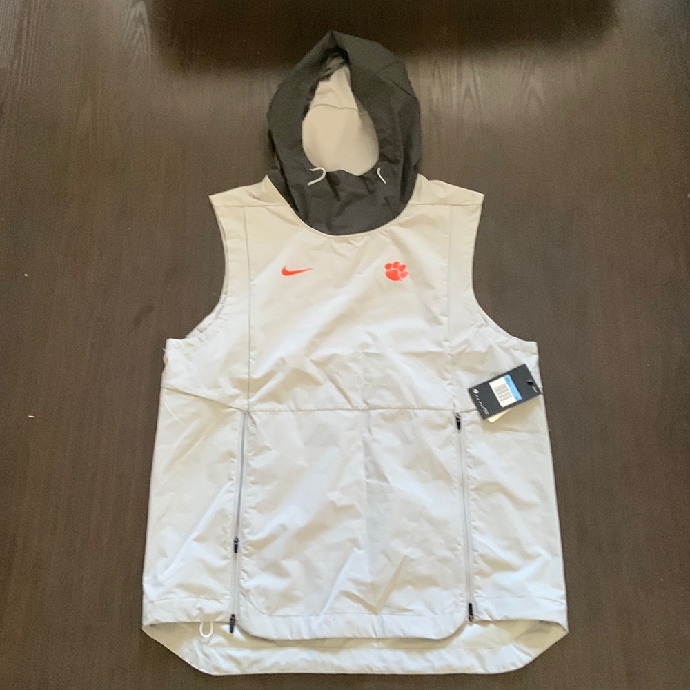 Clemson Nike Sleeveless Windbreaker with Hood